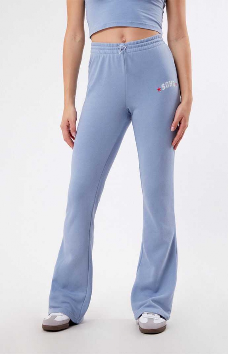 Pantalones PacSun Soho Flare Mujer Azules | WQISO3907