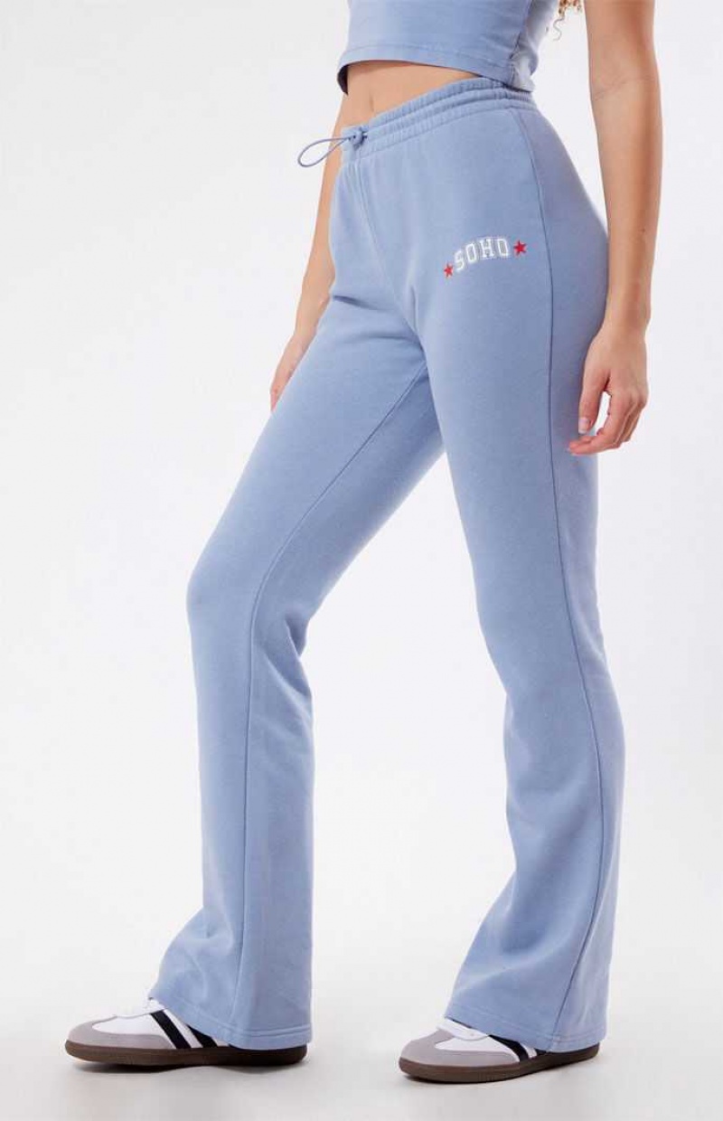 Pantalones PacSun Soho Flare Mujer Azules | WQISO3907