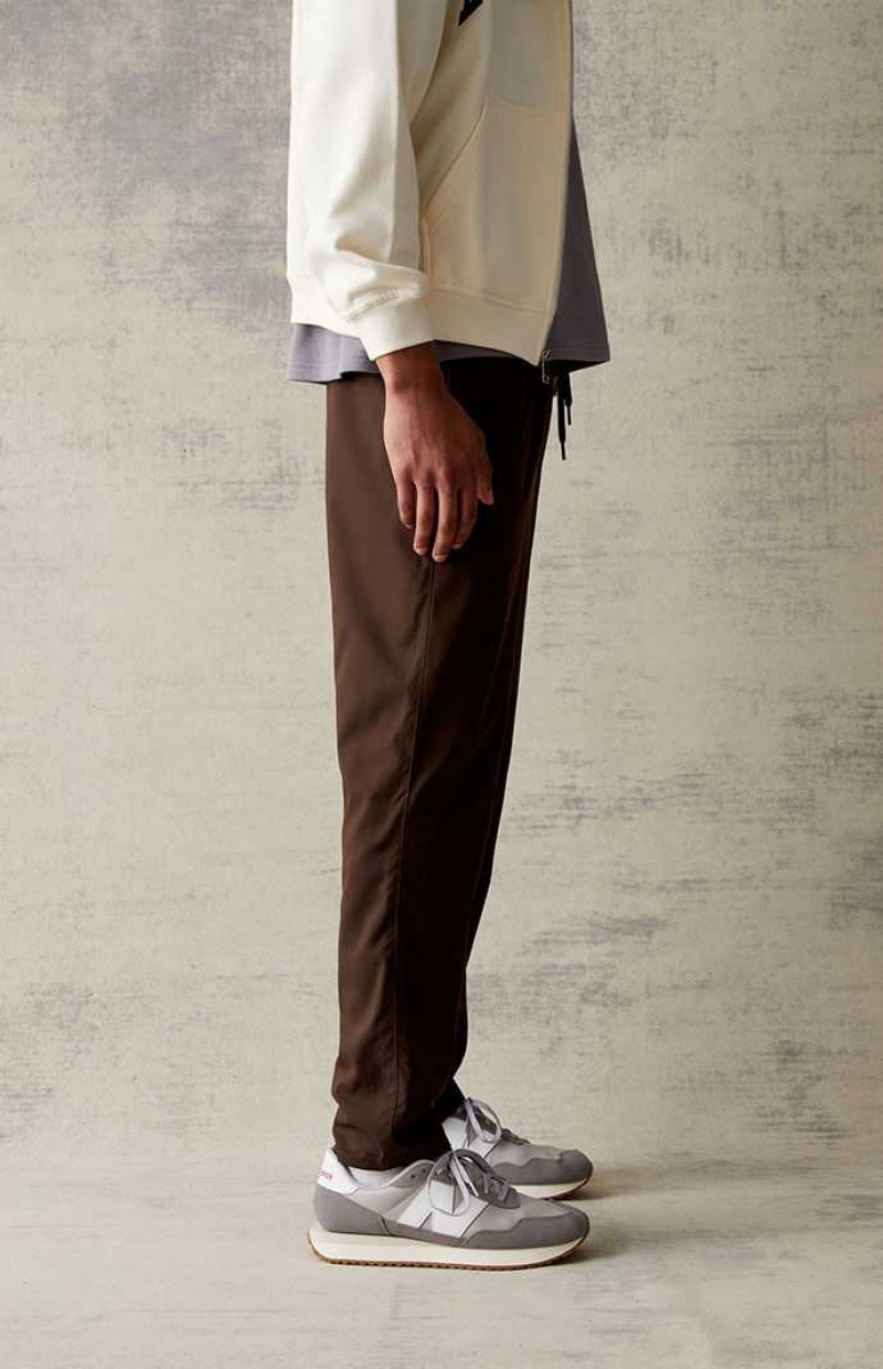 Pantalones PacSun Stretch Brown Slim Hombre Marrones Oscuro | IJPHV9478