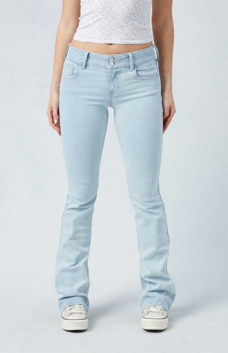 Pantalones PacSun Stretch Light Indigo Low Rise Bootcut Mujer Indigo | PRJWD1635