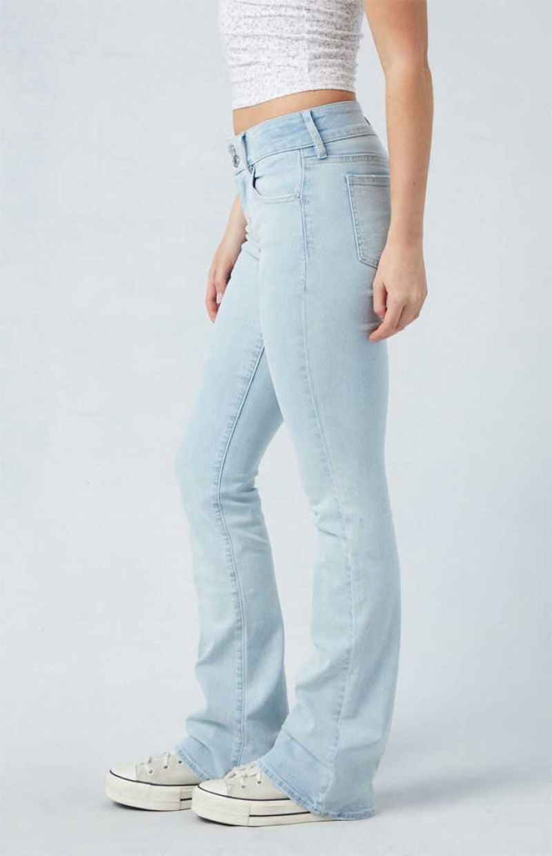 Pantalones PacSun Stretch Light Indigo Low Rise Bootcut Mujer Indigo | PRJWD1635