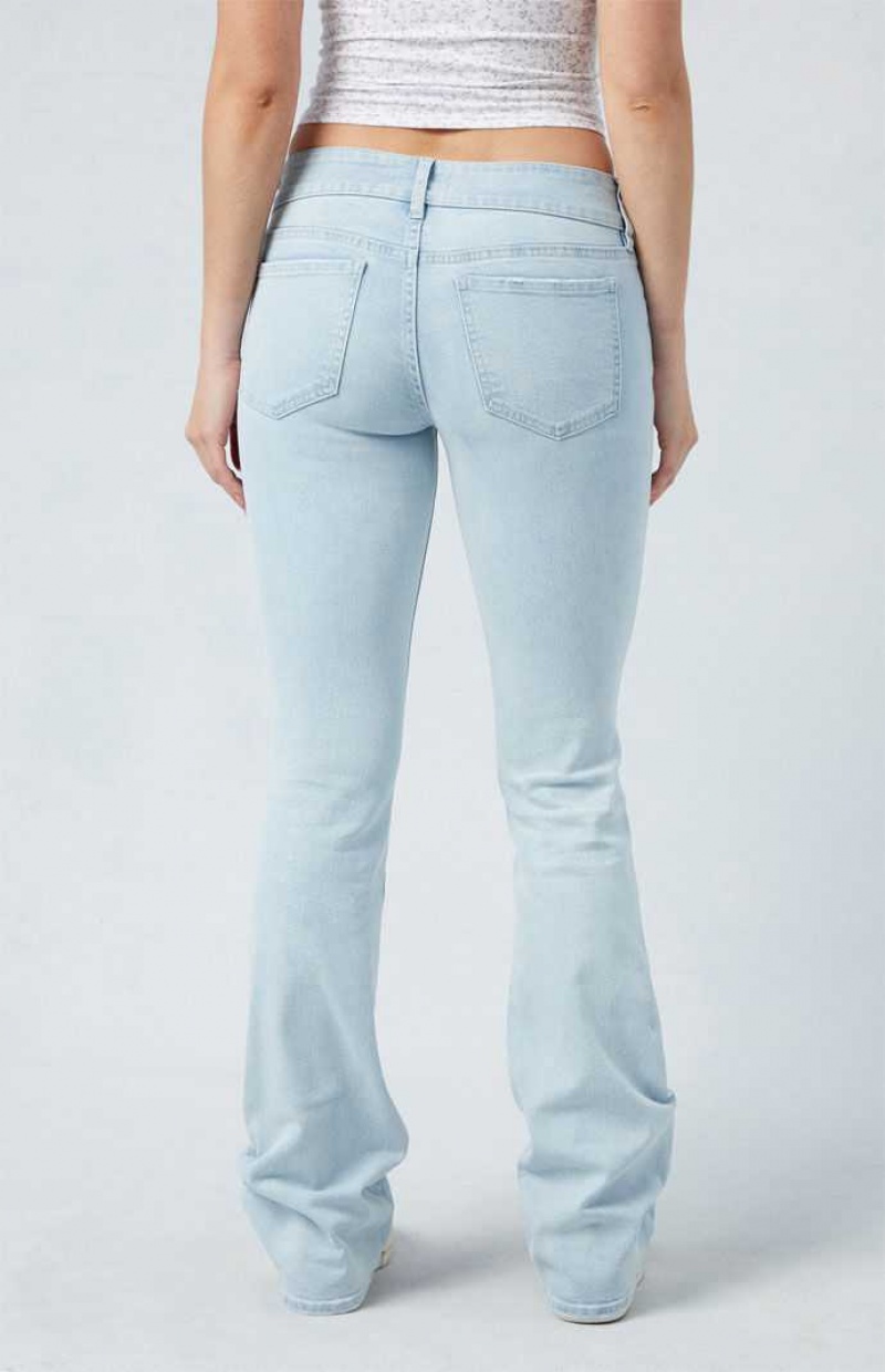 Pantalones PacSun Stretch Light Indigo Low Rise Bootcut Mujer Indigo | PRJWD1635