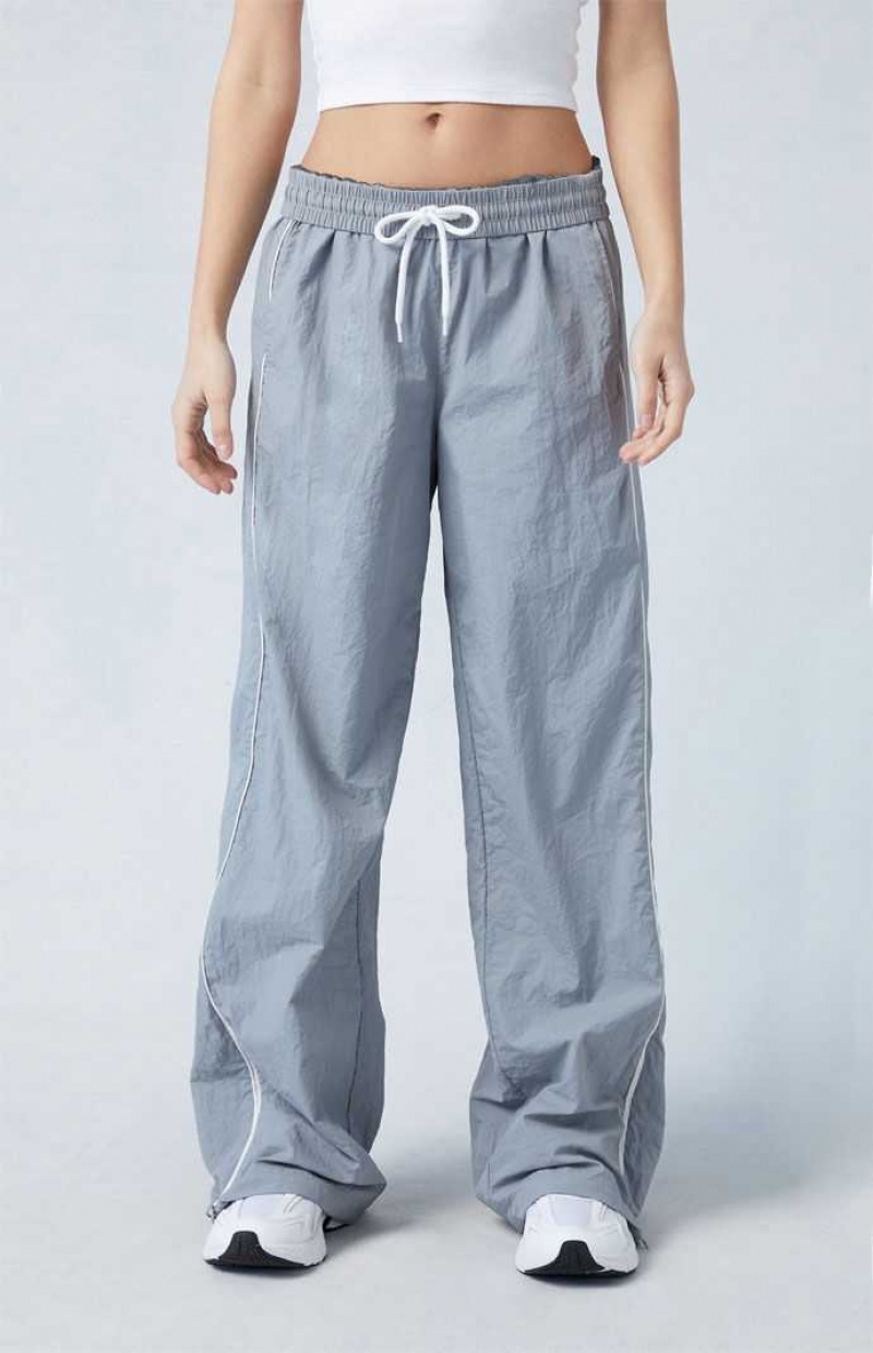 Pantalones PacSun Zip Up Pista Mujer Gris | STZHC9247