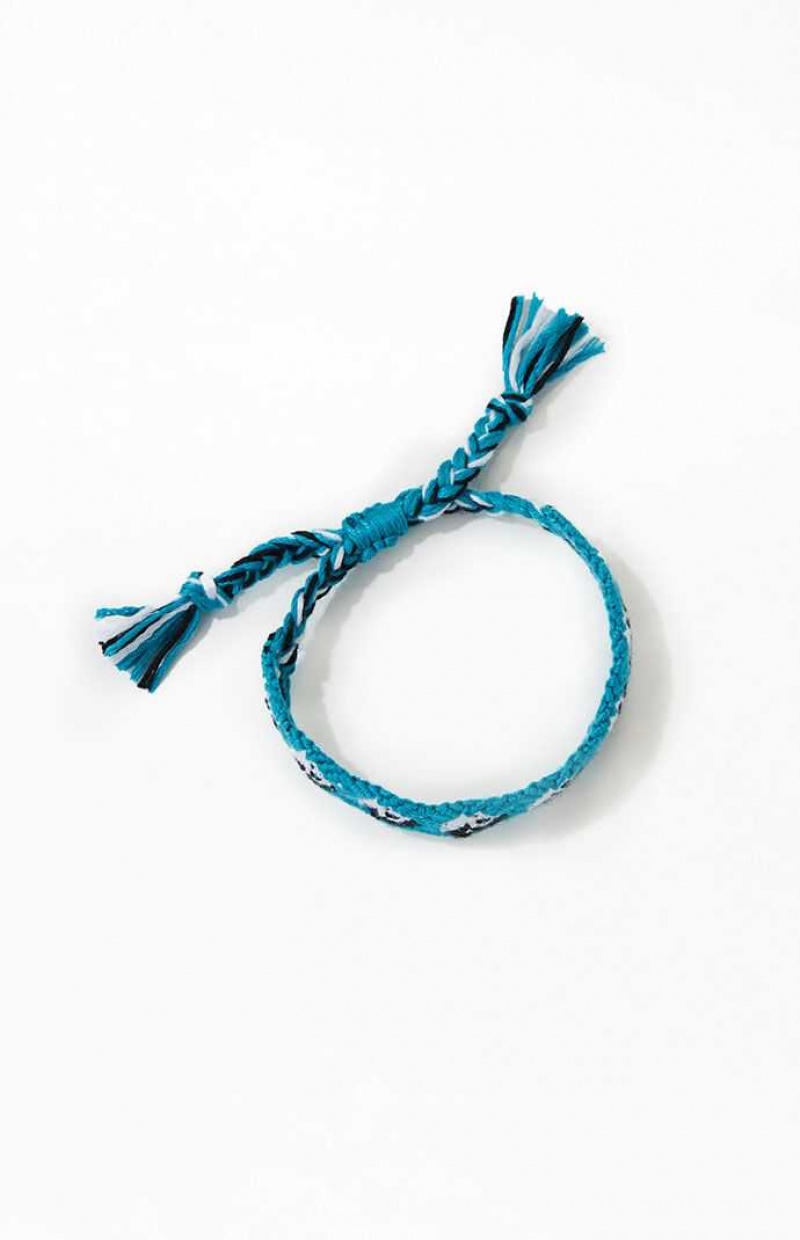 Pulseras PacSun Blue Yin Yang Woven Hombre Azules | SCTZE1367