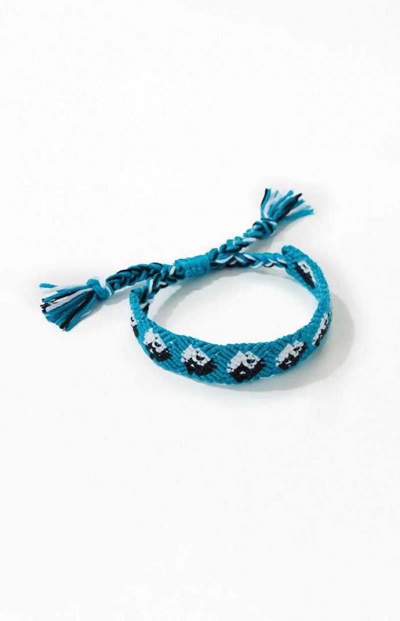 Pulseras PacSun Blue Yin Yang Woven Hombre Azules | SCTZE1367