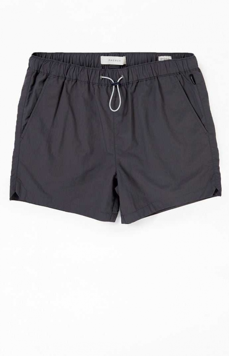 Short PacSun Asphalt Nylon Hombre ASPHALT | MYWQO9375