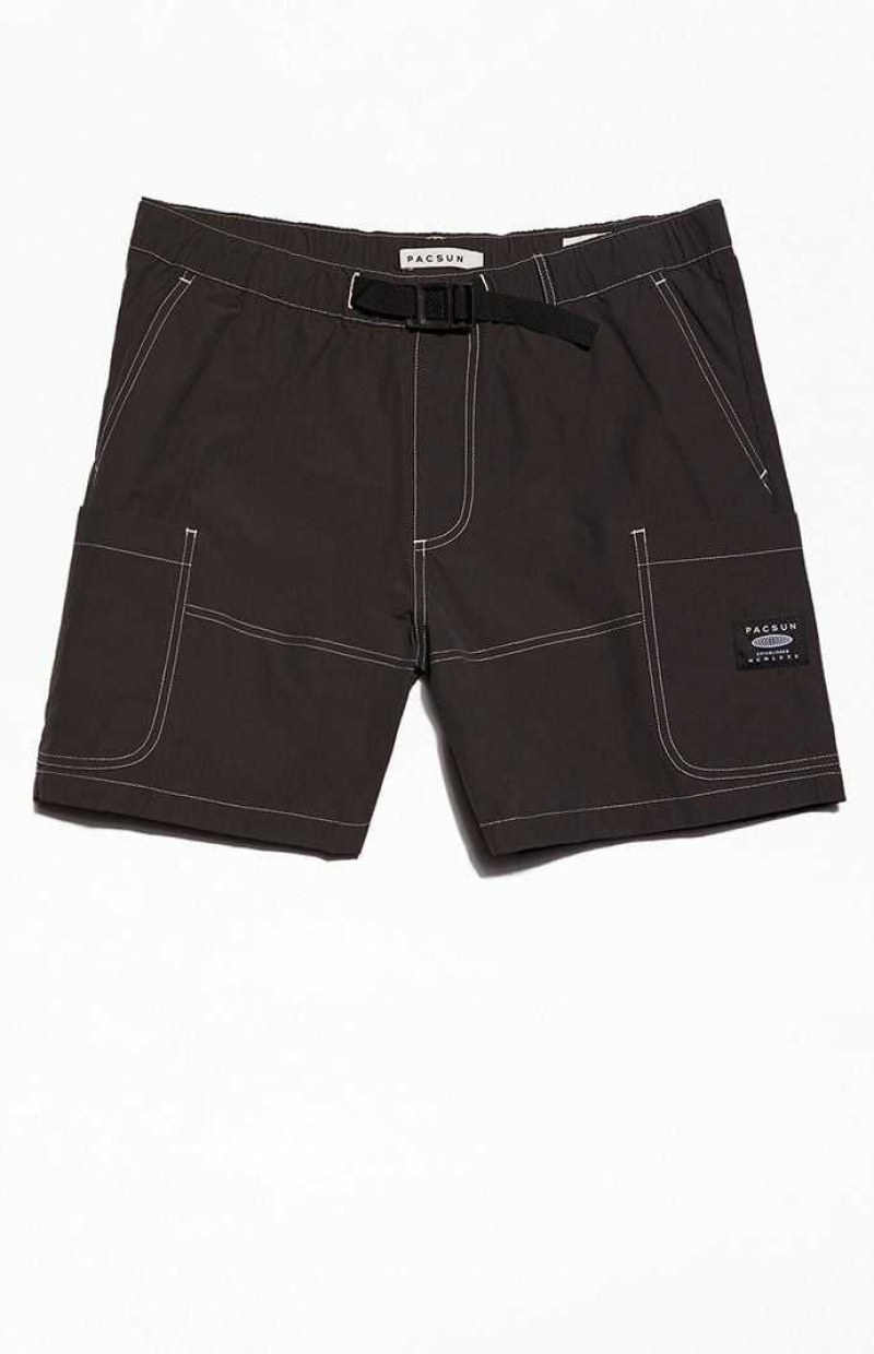 Short PacSun Black Hombre Negras | ZWBPC7612