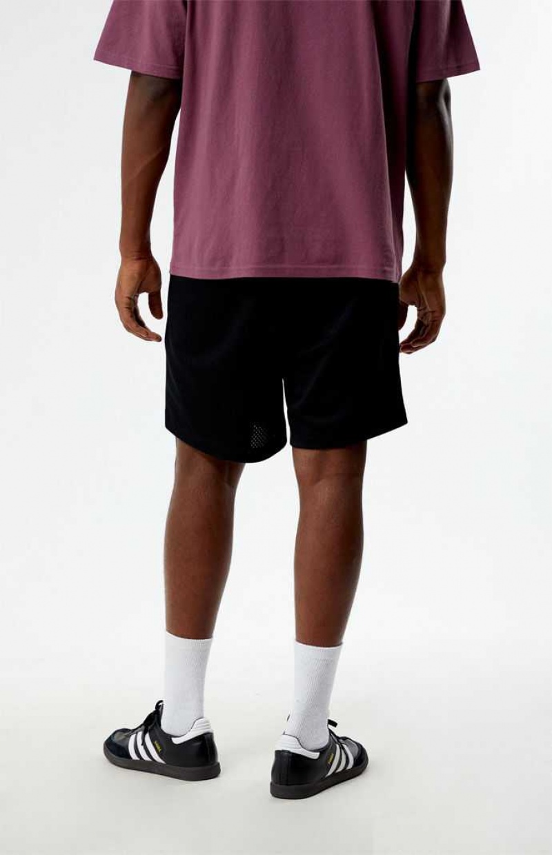 Short PacSun Black Mesh Basketball Hombre Negras | KDCBX7256