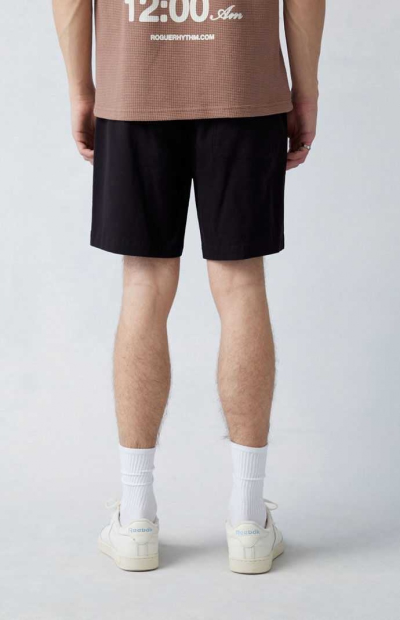 Short PacSun Black Twill Volley Hombre Negras | XJIUF8140