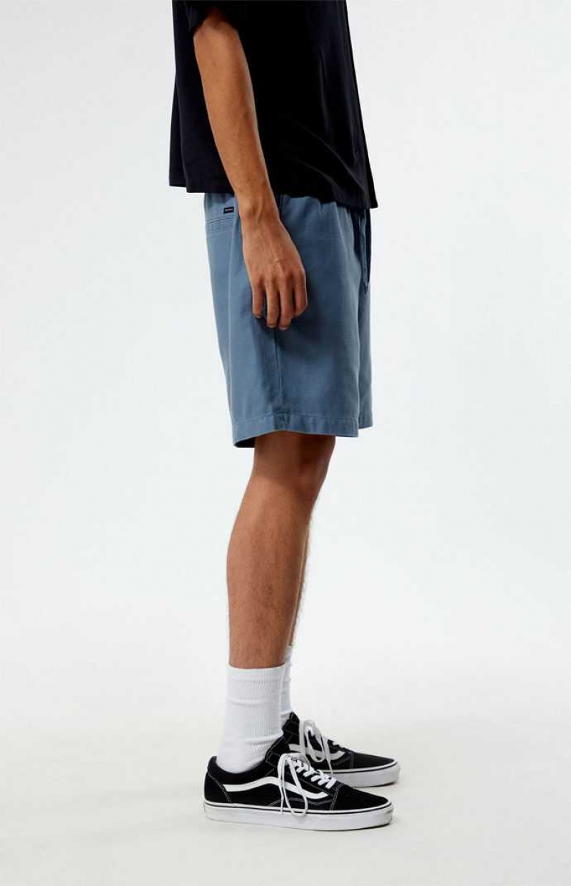 Short PacSun Blue Algodon Volley Hombre Azules | GWBZN9307