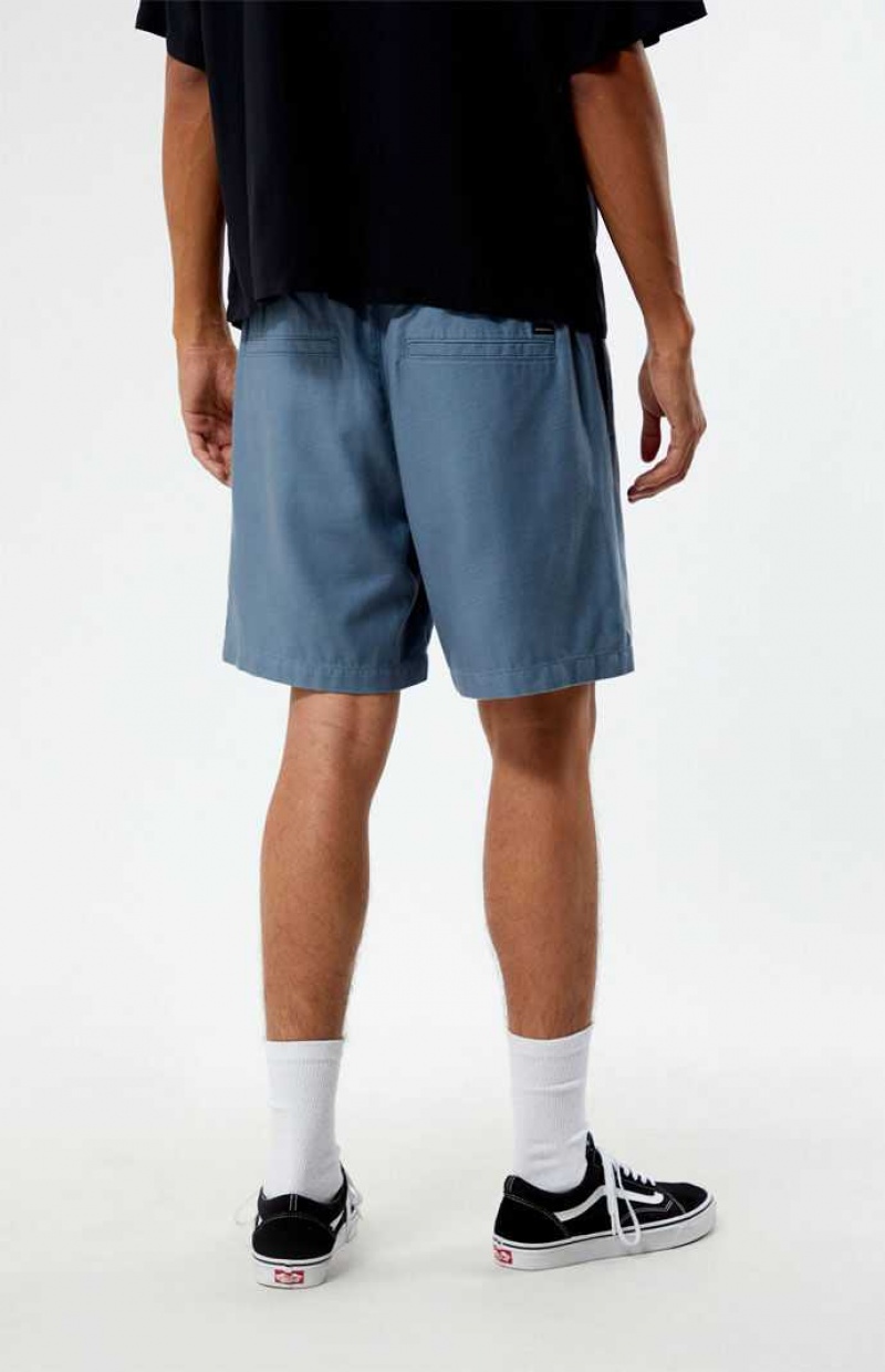 Short PacSun Blue Algodon Volley Hombre Azules | GWBZN9307