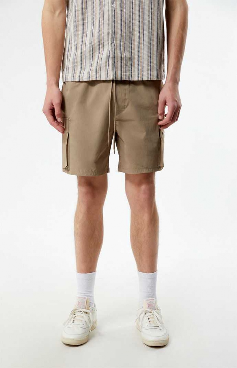 Short PacSun Brown Stretch Cargo Hombre Marrones | UVJSM9504