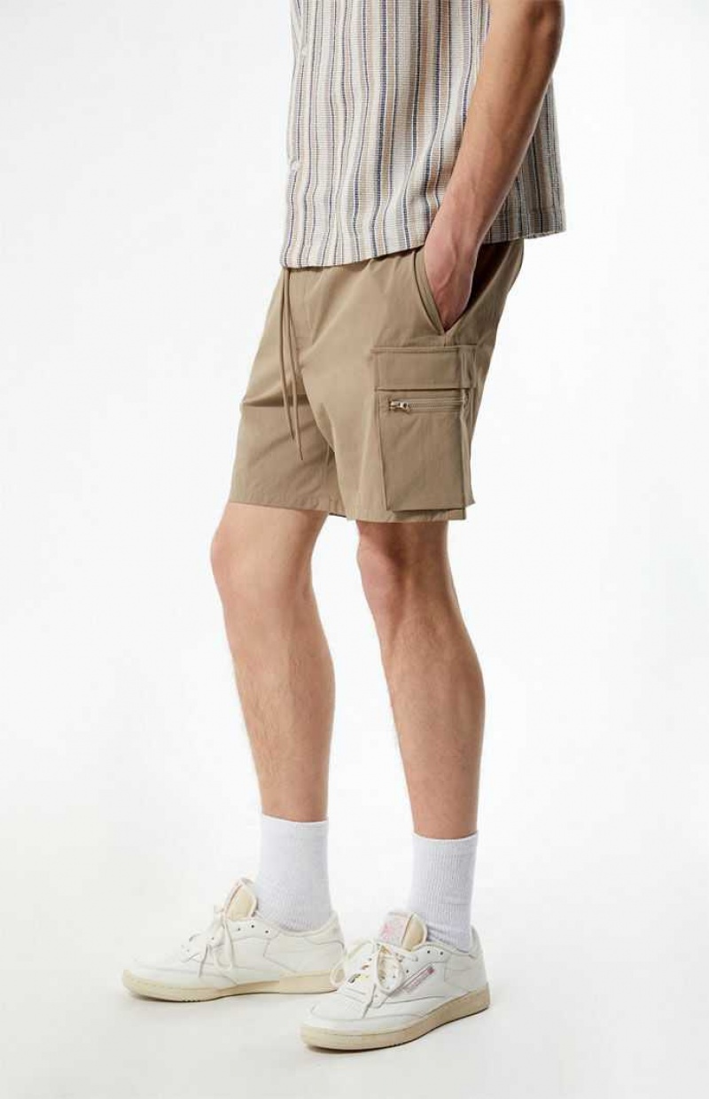 Short PacSun Brown Stretch Cargo Hombre Marrones | UVJSM9504