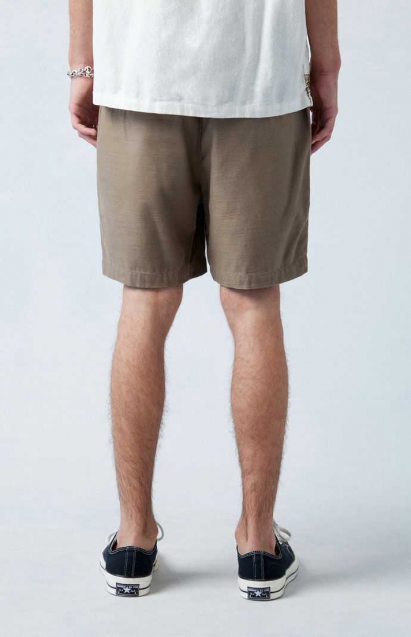 Short PacSun Brown Volley Hombre Gris Marrones | KSXQL3467