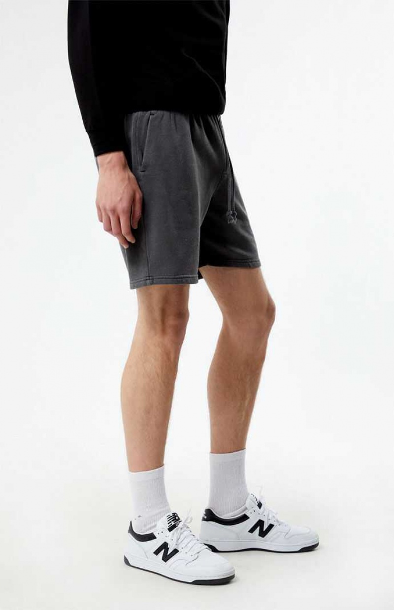 Short PacSun Charcoal Fleece Volley Hombre Gris | XZGVW9651