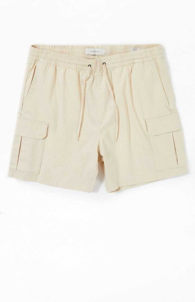 Short PacSun Cream Cargo Hombre FOG | UNSQG5162