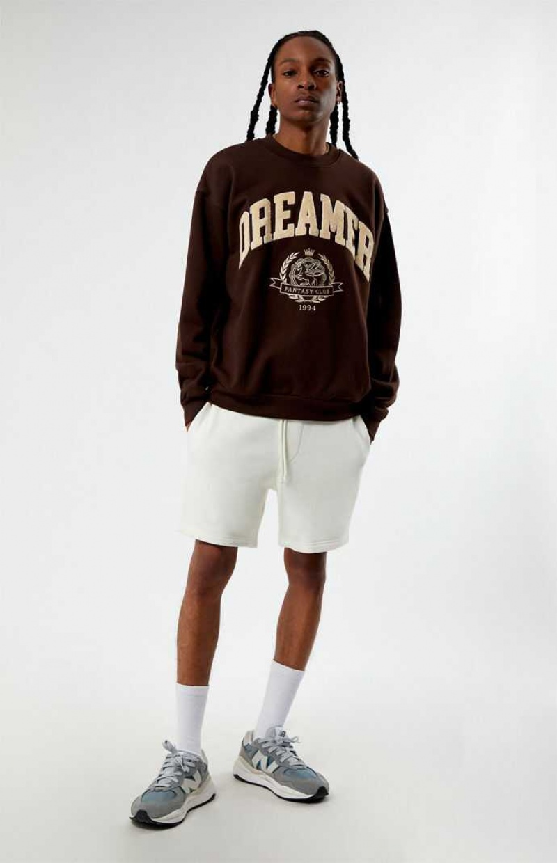 Short PacSun Fleece Cream Sweat Hombre Creme | RJGPN0861