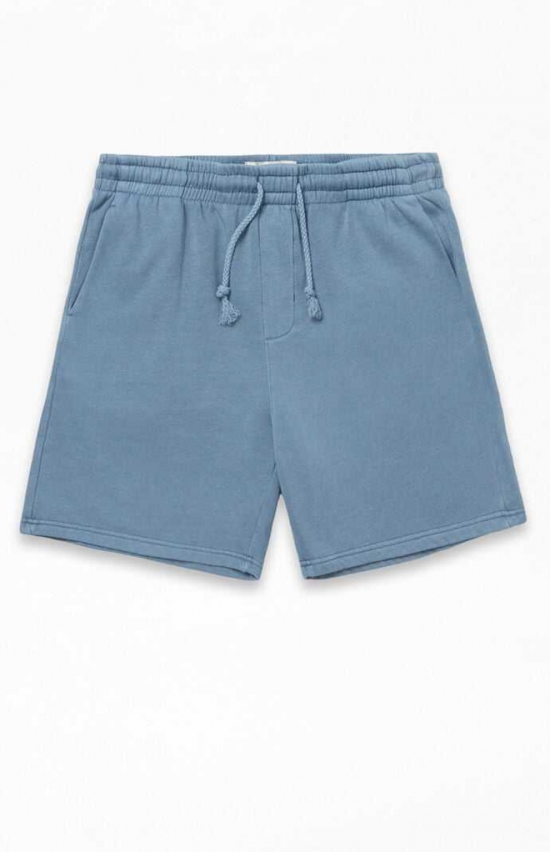 Short PacSun Fleece Volley Hombre Azules | KAUBY0752