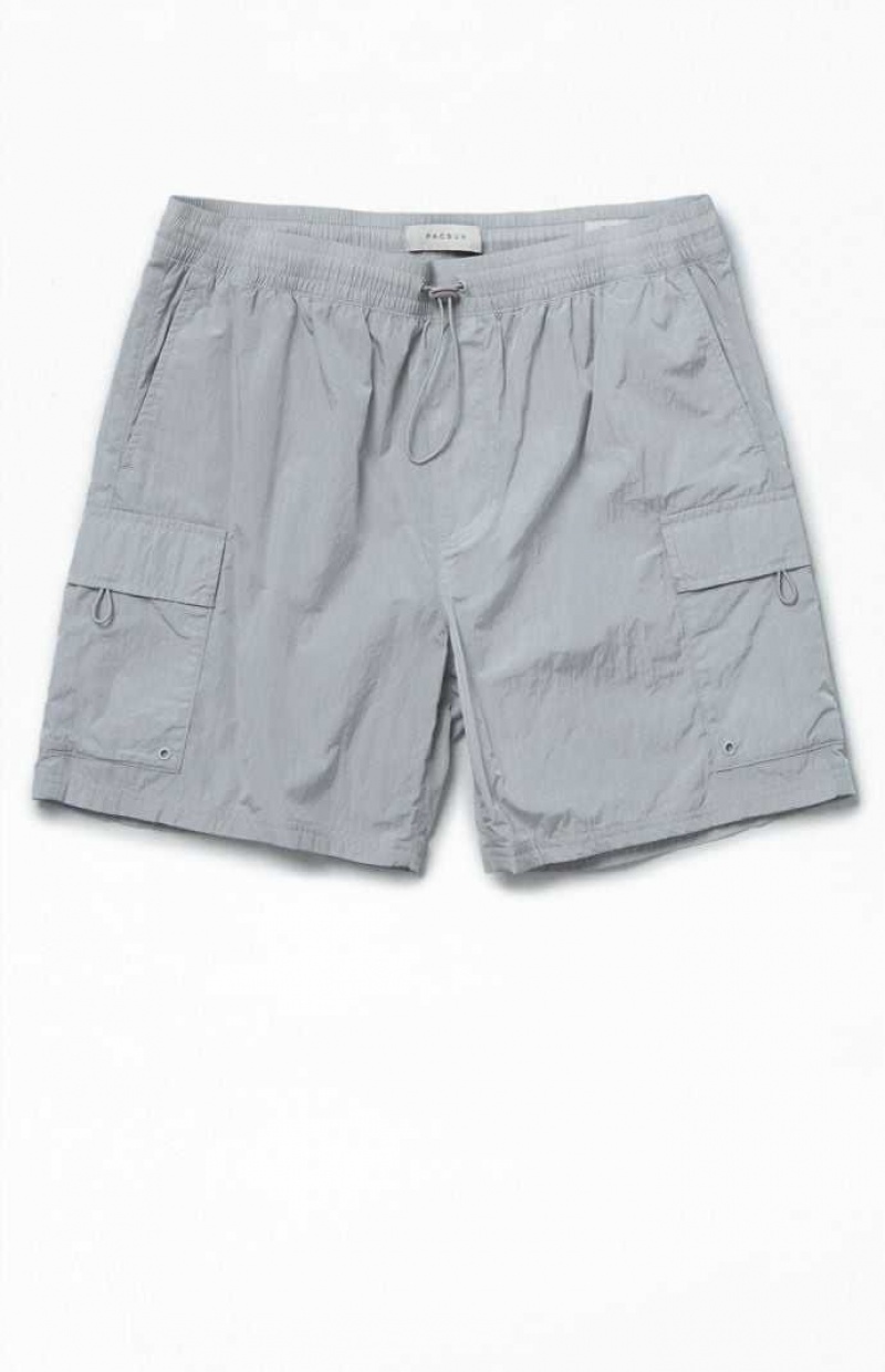 Short PacSun Gray Nylon Cargo Hombre Gris | CJNOQ3021