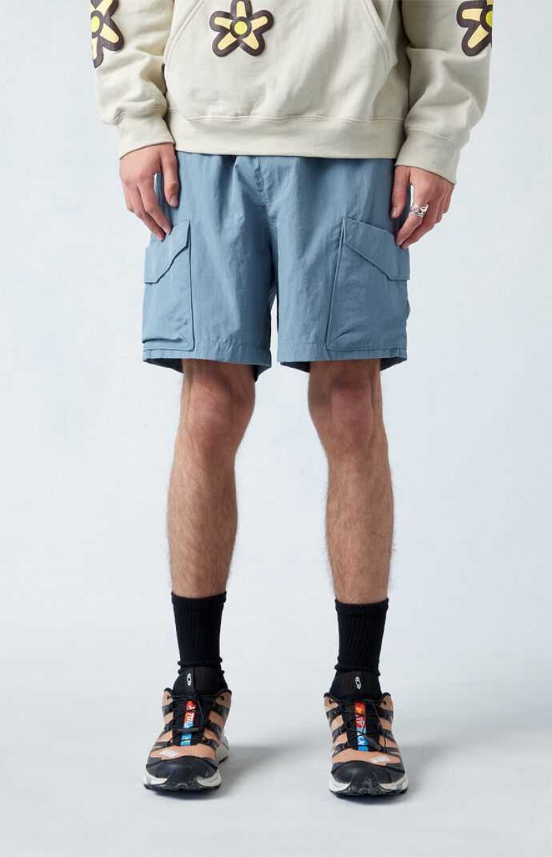 Short PacSun Nylon Blue Cargo Hombre Azules | KWOTR5604