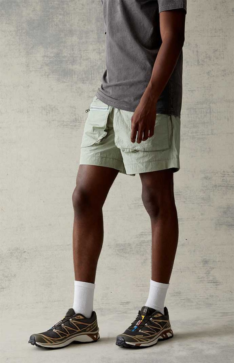 Short PacSun Nylon Sage Volley Hombre Verde Oliva | GUKRM3925