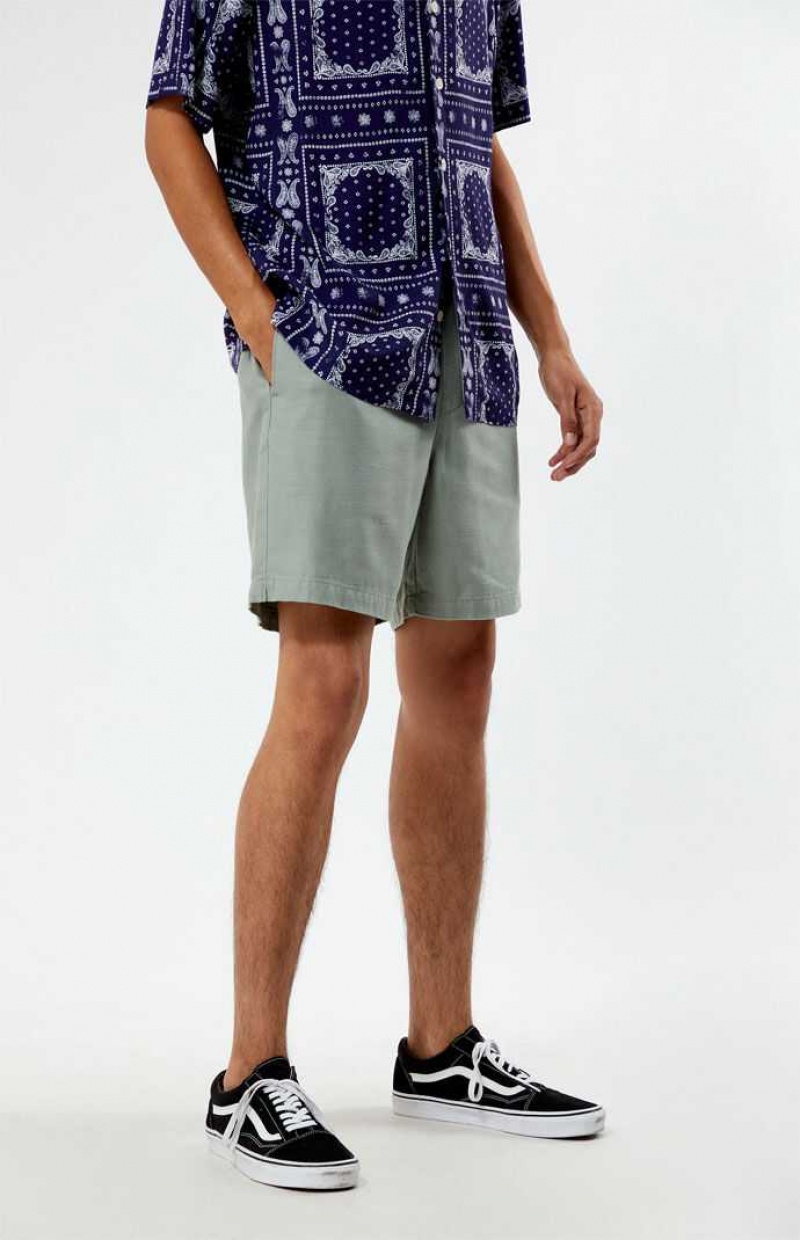 Short PacSun Olive Volley Hombre Verde Oliva | RISEZ2840