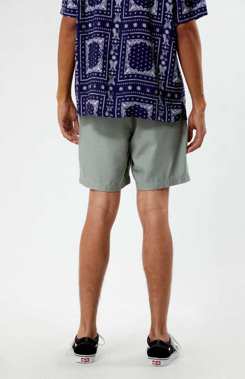 Short PacSun Olive Volley Hombre Verde Oliva | RISEZ2840