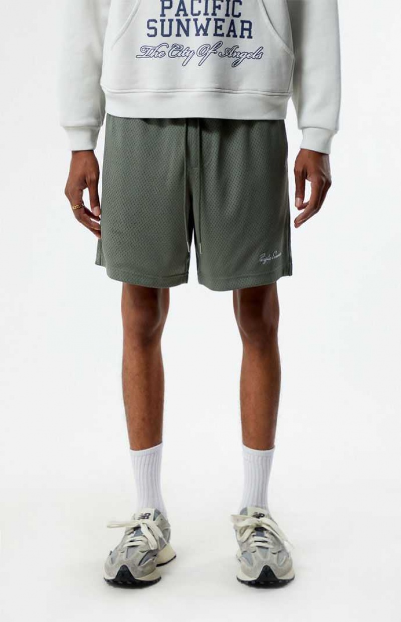 Short PacSun Pacific Sunwear Mesh Hombre Verde | GORVX6429