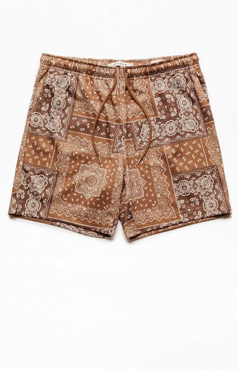 Short PacSun Paisley Mesh Hombre | JXLVH3491