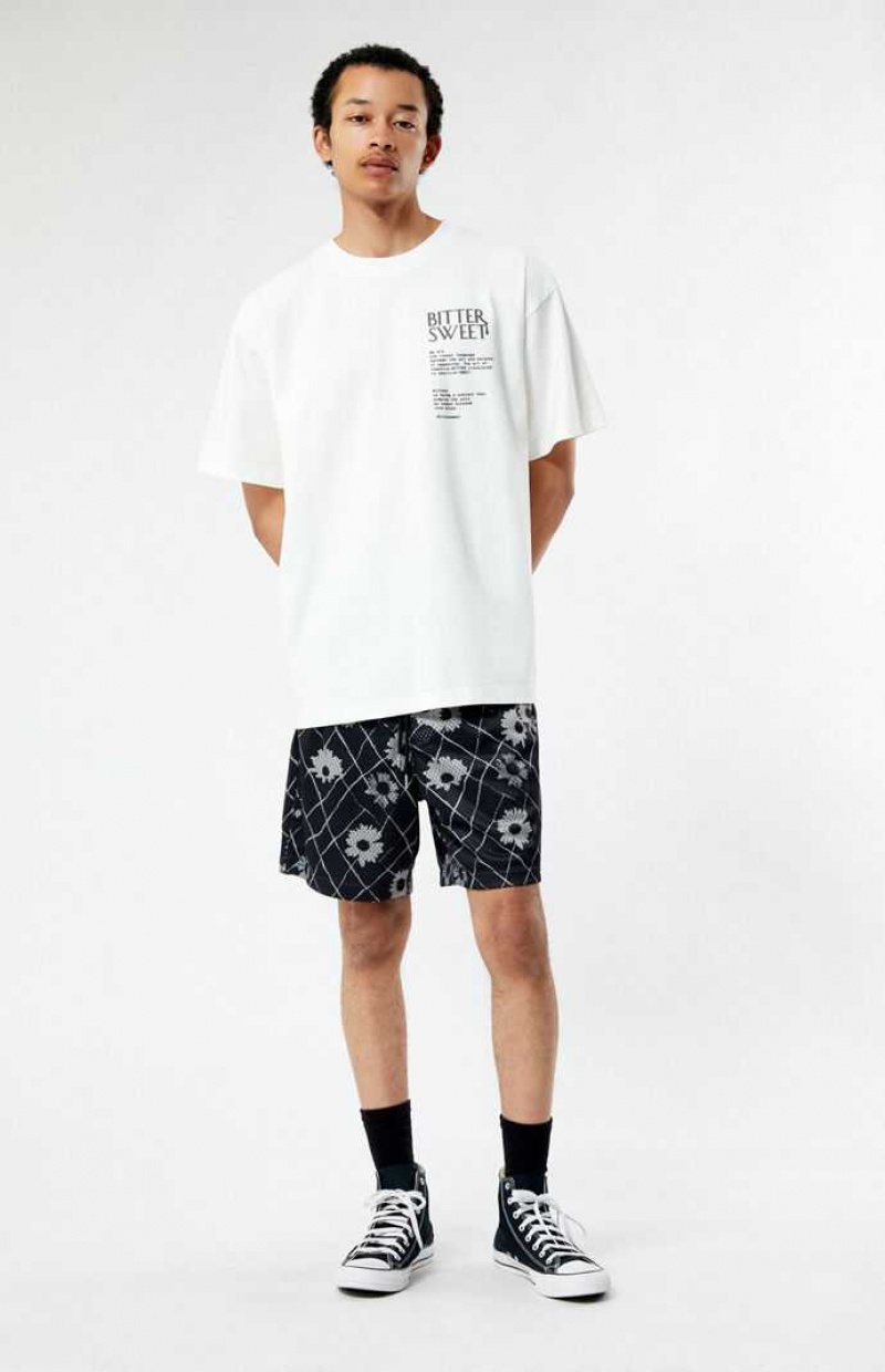 Short PacSun Printed Mesh Basketball Hombre Negras | WVJUH4596