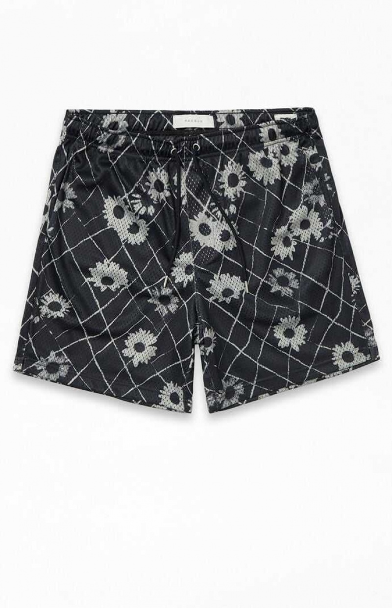 Short PacSun Printed Mesh Basketball Hombre Negras | WVJUH4596