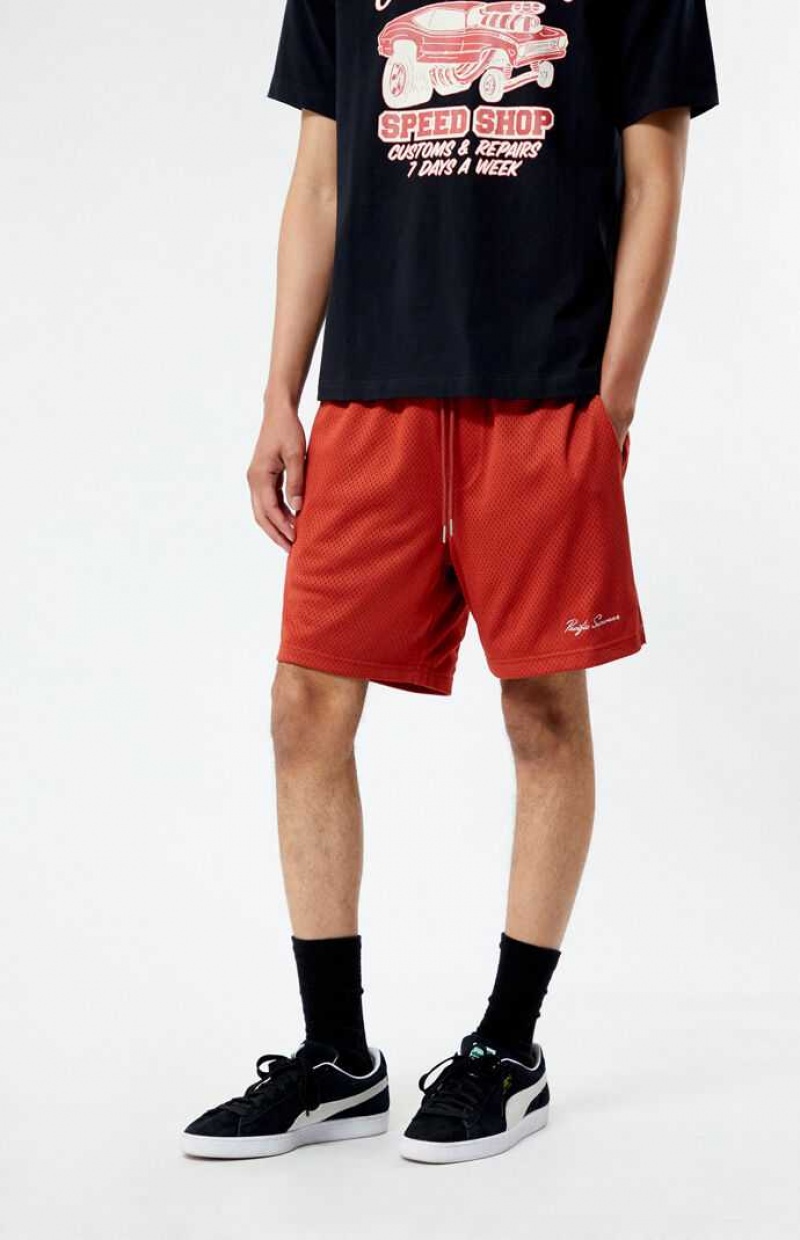 Short PacSun Red Mesh Basketball Hombre Rojas | IGBZP6893