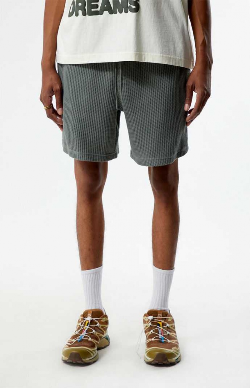 Short PacSun Waffle Knit Volley Hombre Verde | ZYVEN2035