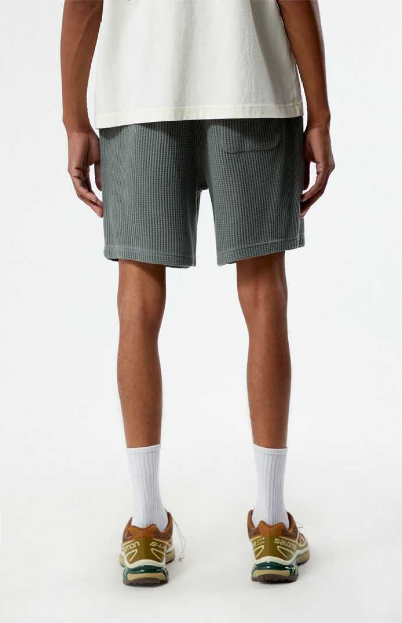 Short PacSun Waffle Knit Volley Hombre Verde | ZYVEN2035