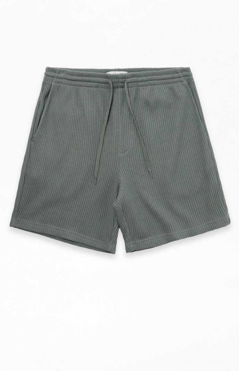 Short PacSun Waffle Knit Volley Hombre Verde | ZYVEN2035