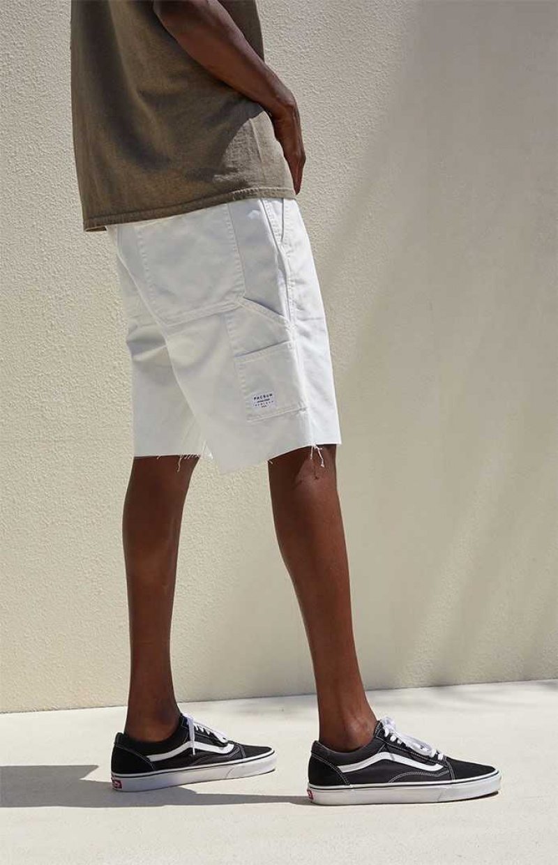 Short PacSun White Carpenter Hombre Blancas | SWZGV5430