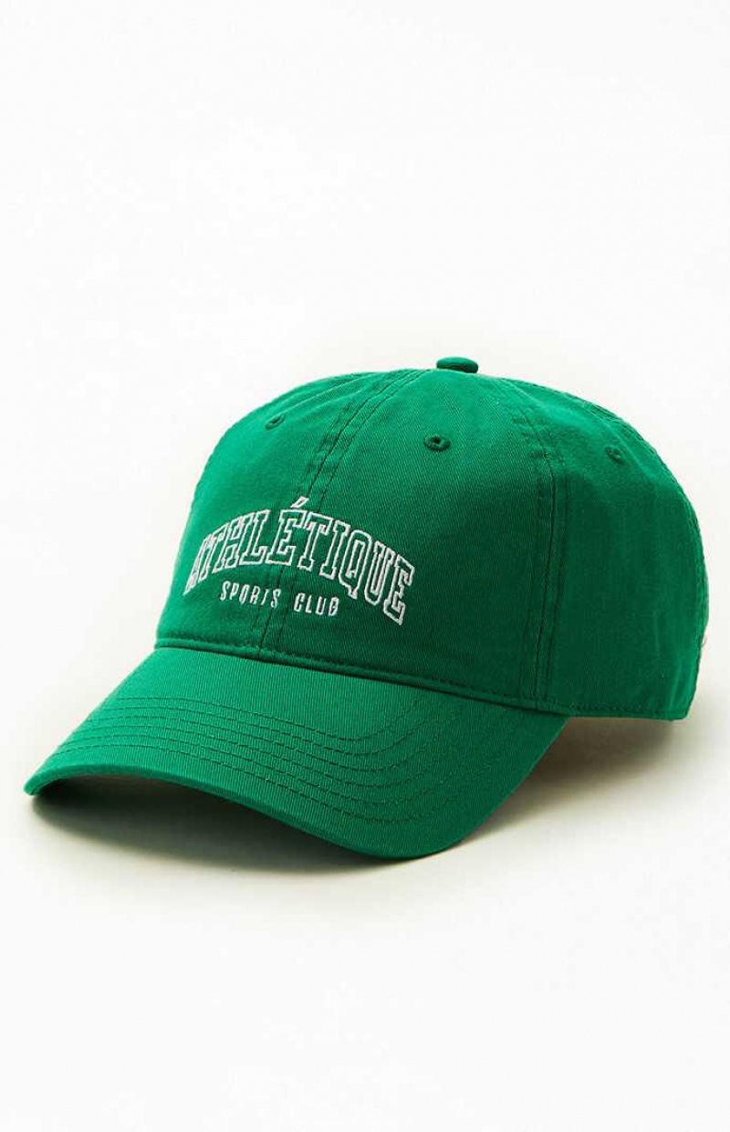 Sombrero PacSun Athletique Sports Club Dad Mujer Verde | XNZKB4069