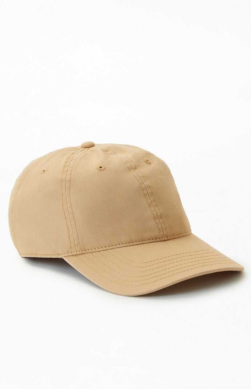 Sombrero PacSun Basic Washed Dad Mujer Creme | LYZTV2793