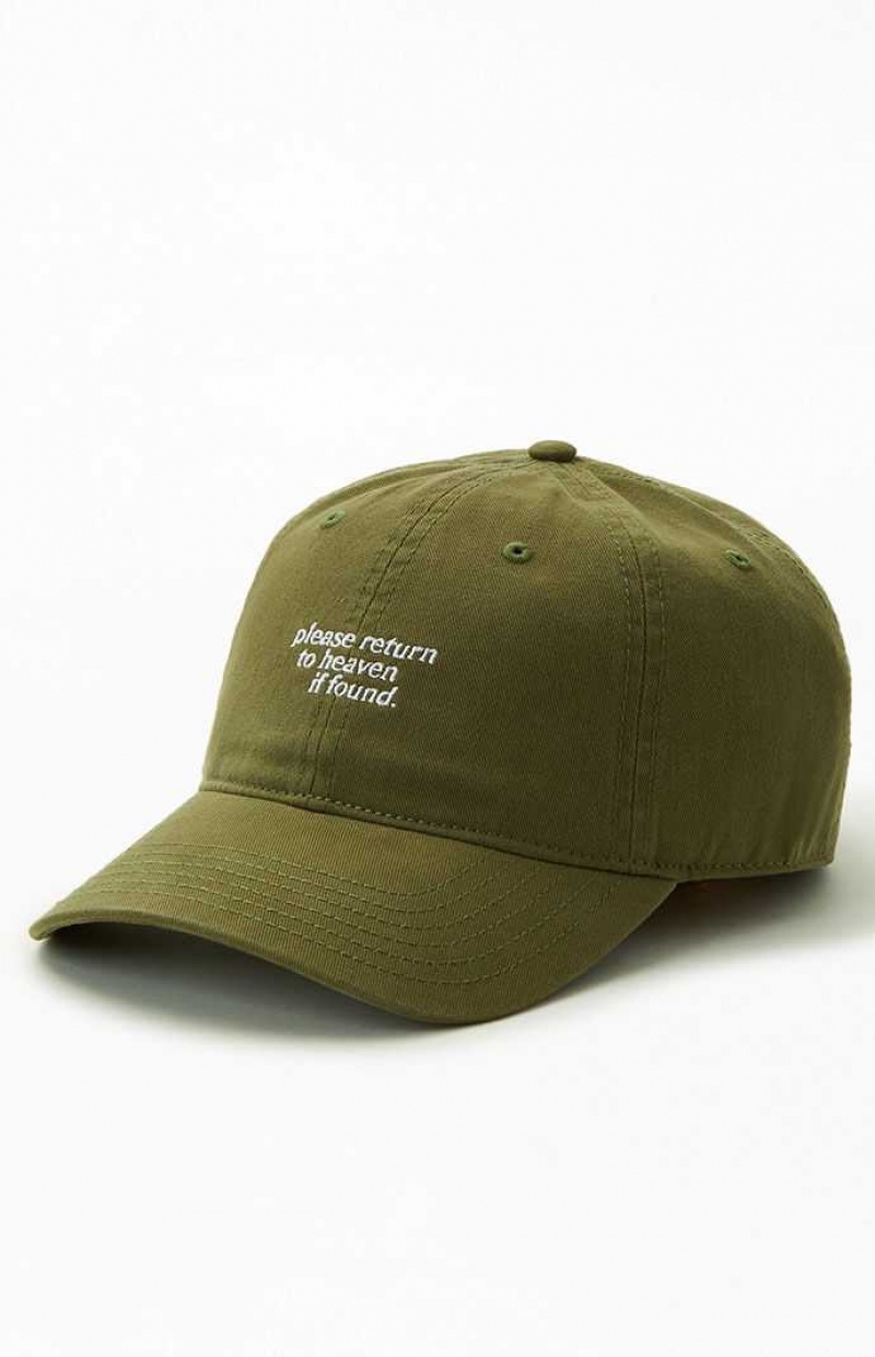 Sombrero PacSun Heaven Found Strapback Mujer Verde Oliva | YVDAG0981