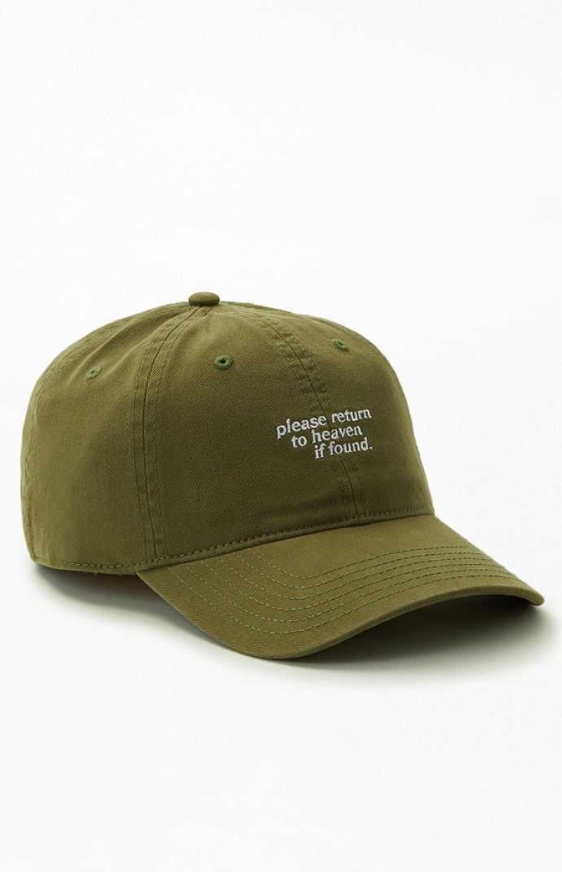 Sombrero PacSun Heaven Found Strapback Mujer Verde Oliva | YVDAG0981