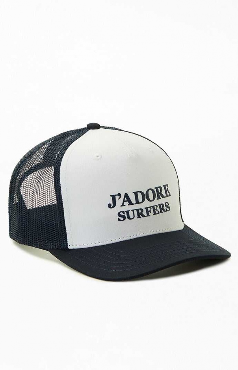 Sombrero PacSun J\'Adore Surfers Trucker Mujer Blancas Azules | WGTKV6320