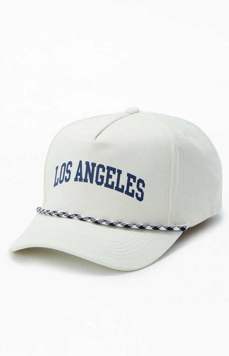 Sombrero PacSun Los Angeles Collegiate Snapback Mujer Blancas | YIJRX7358