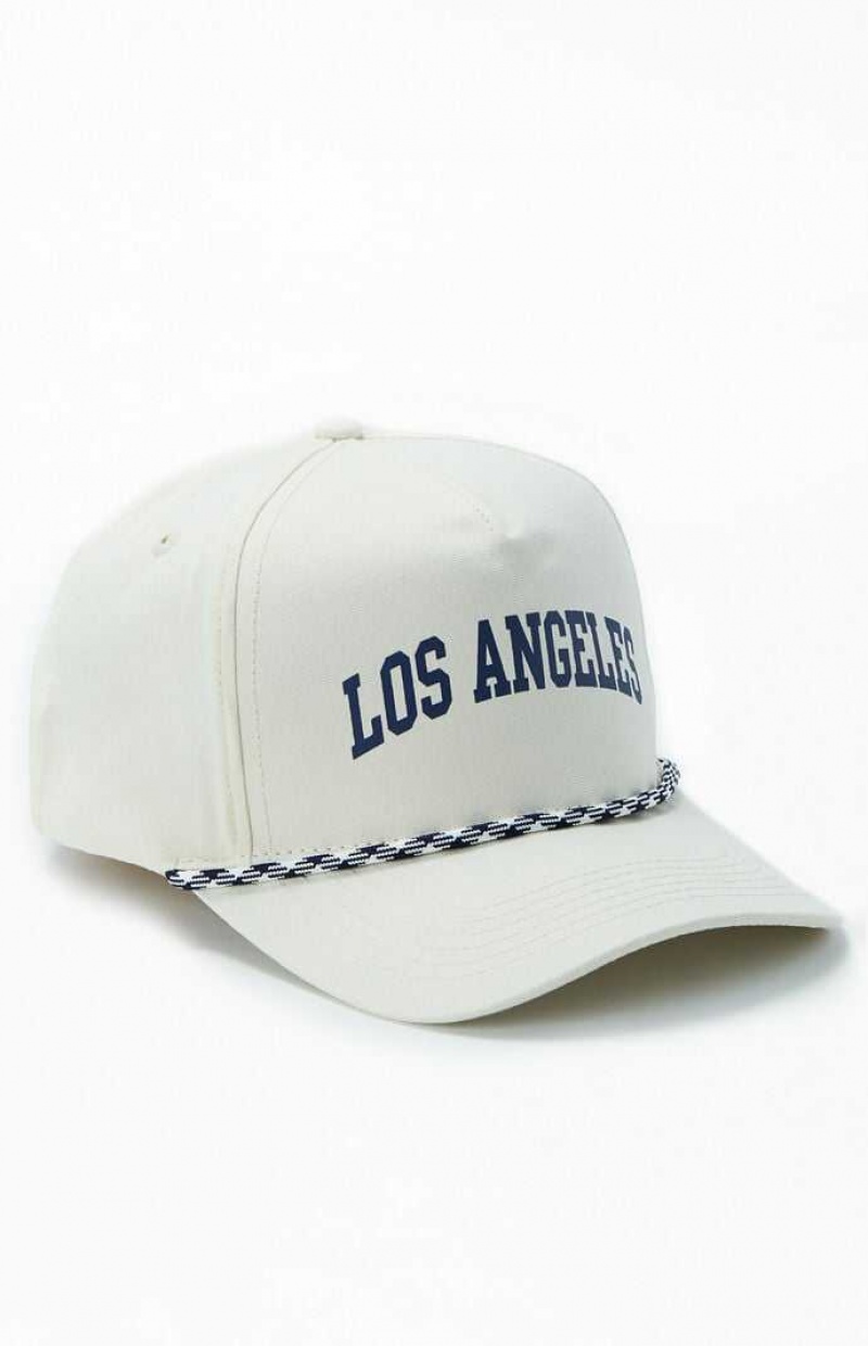 Sombrero PacSun Los Angeles Collegiate Snapback Mujer Blancas | YIJRX7358