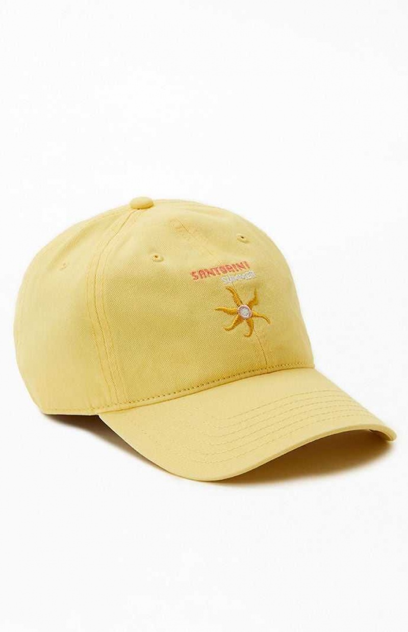 Sombrero PacSun Santorini Strapback Mujer Amarillo | BKMAD9501