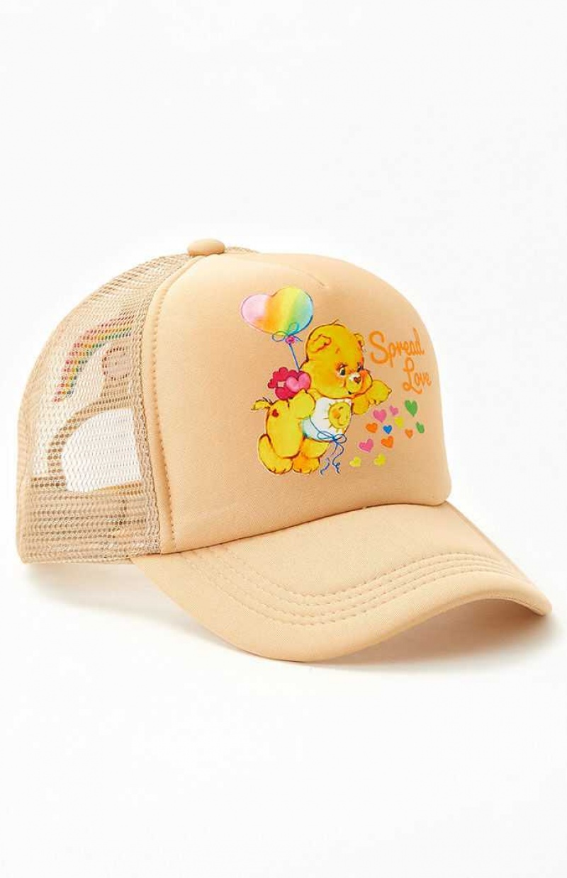 Sombrero PacSun Spread Love Trucker Mujer Beige | QCXGL0426