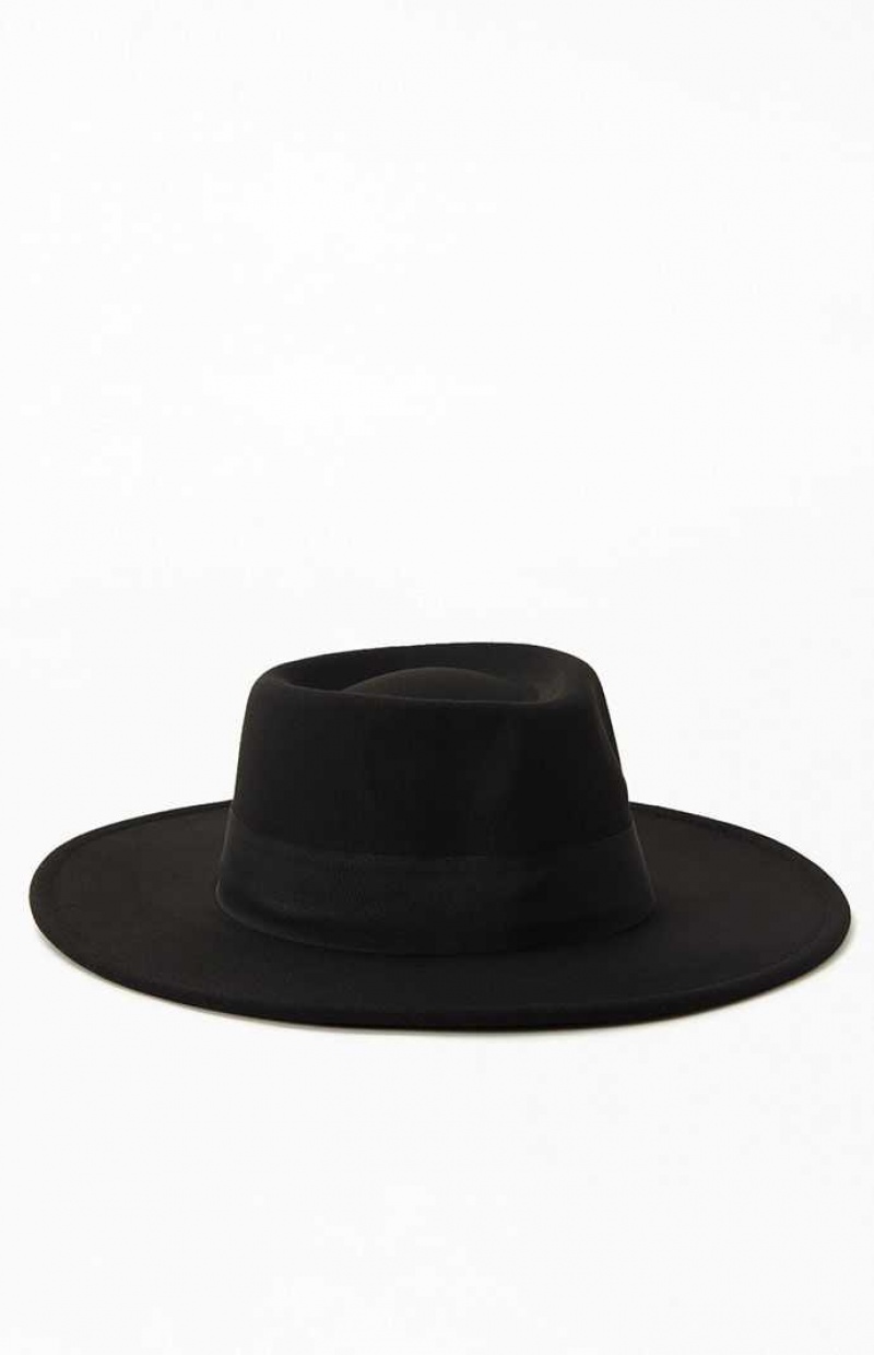 Sombrero PacSun Structured Fedora Mujer Negras | GDTHI3912