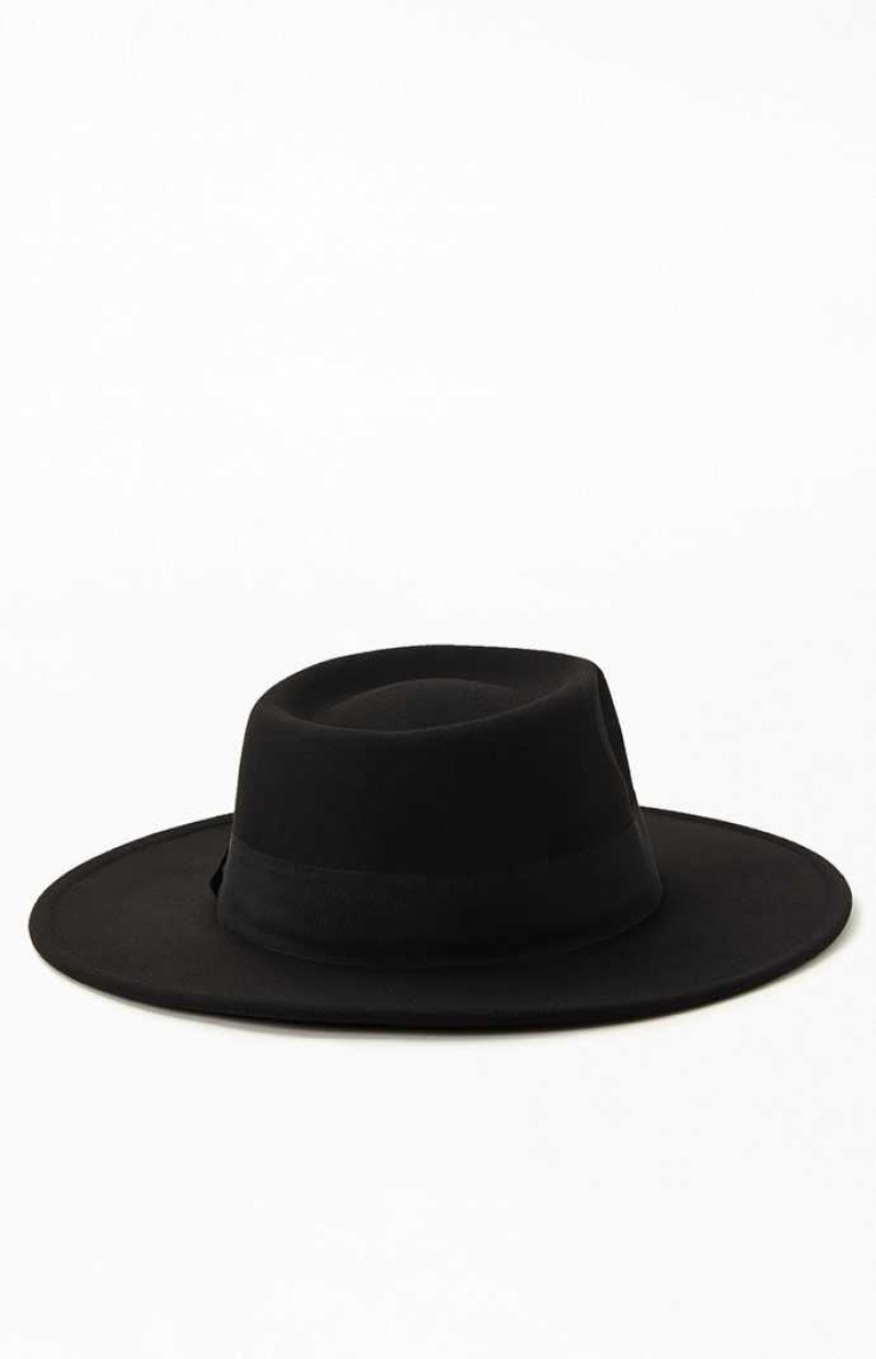 Sombrero PacSun Structured Fedora Mujer Negras | GDTHI3912