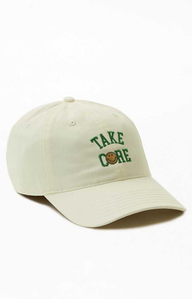 Sombrero PacSun Take Care Strapback Mujer Creme | TGJLB0975