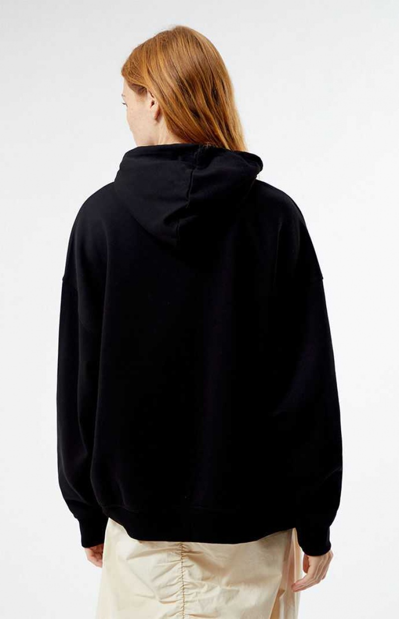 Sudadera con Capucha PacSun Abbot Kinney Funnel Neck Mujer Negras | JZVFP0586