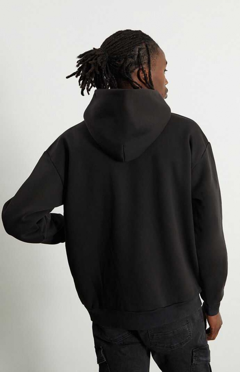 Sudadera con Capucha PacSun Black Solid Hombre Negras | UXTEK8630